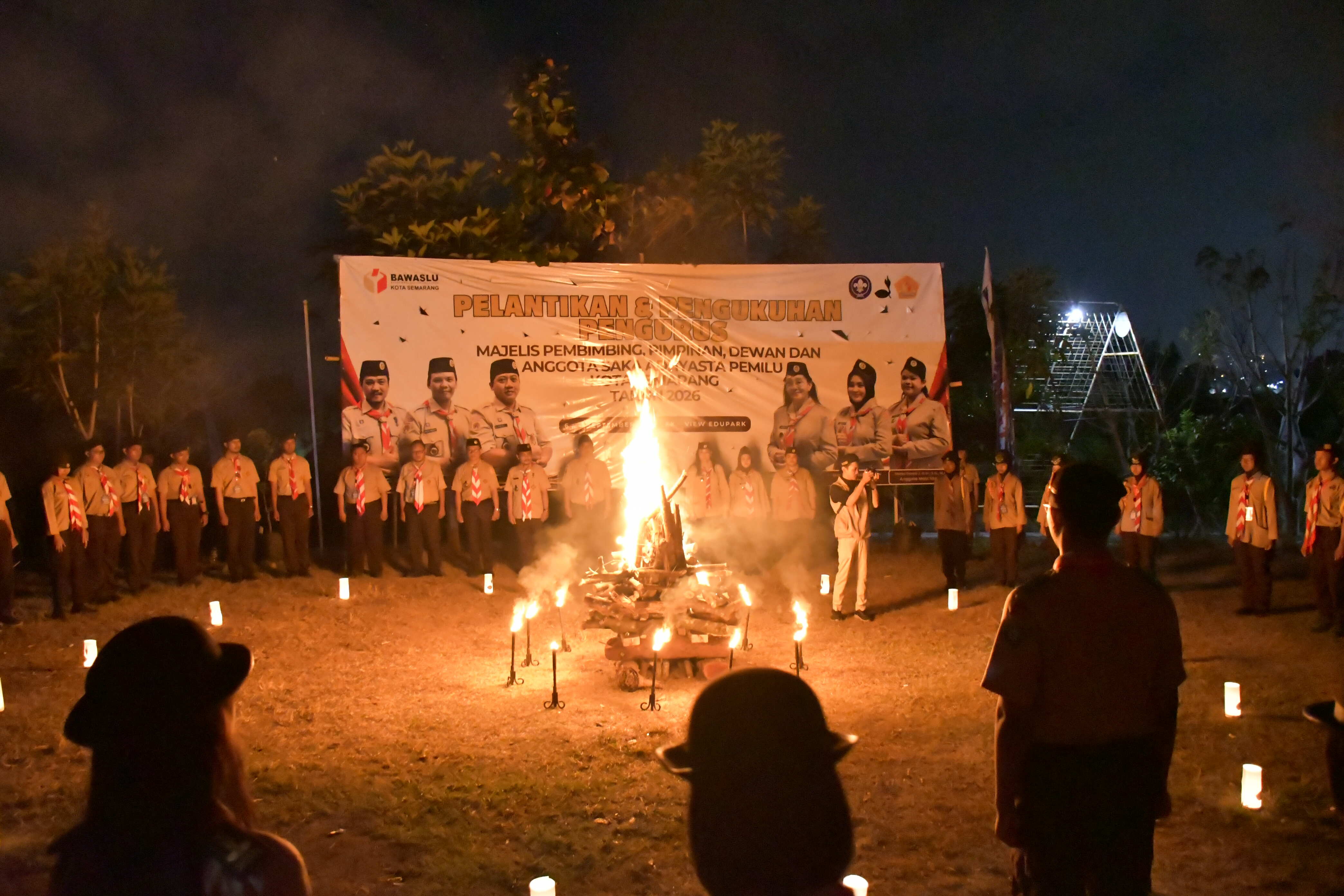 Malam Api Unggun Kemah SAKA Adhyasta Pemilu Kota Semarang Tahun 2026