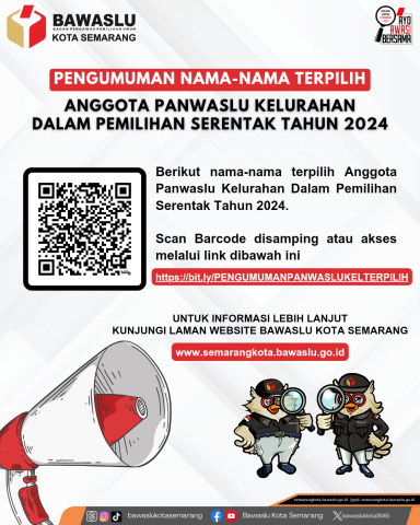 PENGUMUMAN PANWASLU KELURAHAN TERPILIH