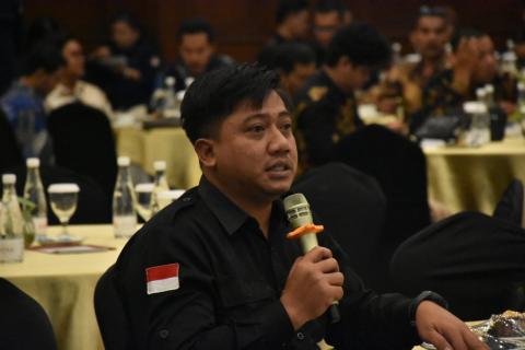 Ketua Bawaslu Kota Semarang ketika menyampaikan masukan dan tanggapan dalam pleno terbuka