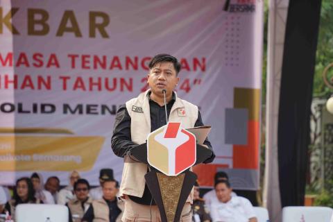 Sambutan Ketua Bawaslu Kota Semarang Arief Rahman dalam Apel Siaga Pemilihan 2024