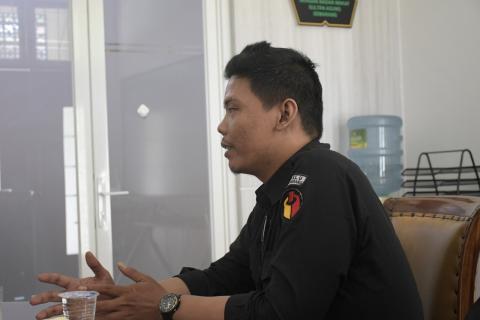 Dwijaya Samudra Suryaman saat menyampaikan maksud audiensi