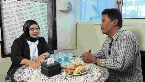 Anggota Bawaslu Kota Semarang menyampaikan maksud dari audiensi