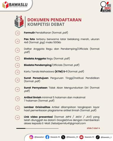 syarat kompetisi debat