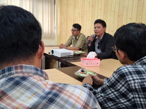 Dwijaya Samudra Suryaman saat pertemuan dengan P2P secara Luring