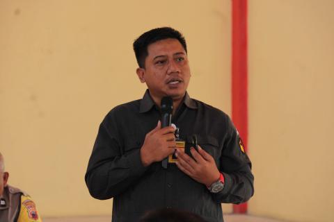 Ketua Bawaslu Kota Semarang, Arief Rahman saat menyampaikan paparannya