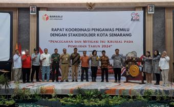 Rapat Koordinasi Pengawas Pemilu dengan Stakeholder yang bertema “Pencegahan dan Mitigasi Isu Krusial pada Pemilihan Tahun 2024” yang dilaksanakan pada Senin, 11/11/2024.