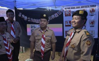 Ketua Kwarcab Kota Semarang kunjungi stand Saka Adhyasta Pemilu Kota Semarang