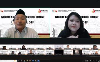 Webinar Nasional dengan Tema: Eksistensi Bawaslu dalam Menegakkan Keadilan Pemilu